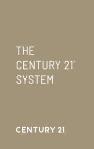 Century 21 system overview slide highlighting global reach and brand recognition.